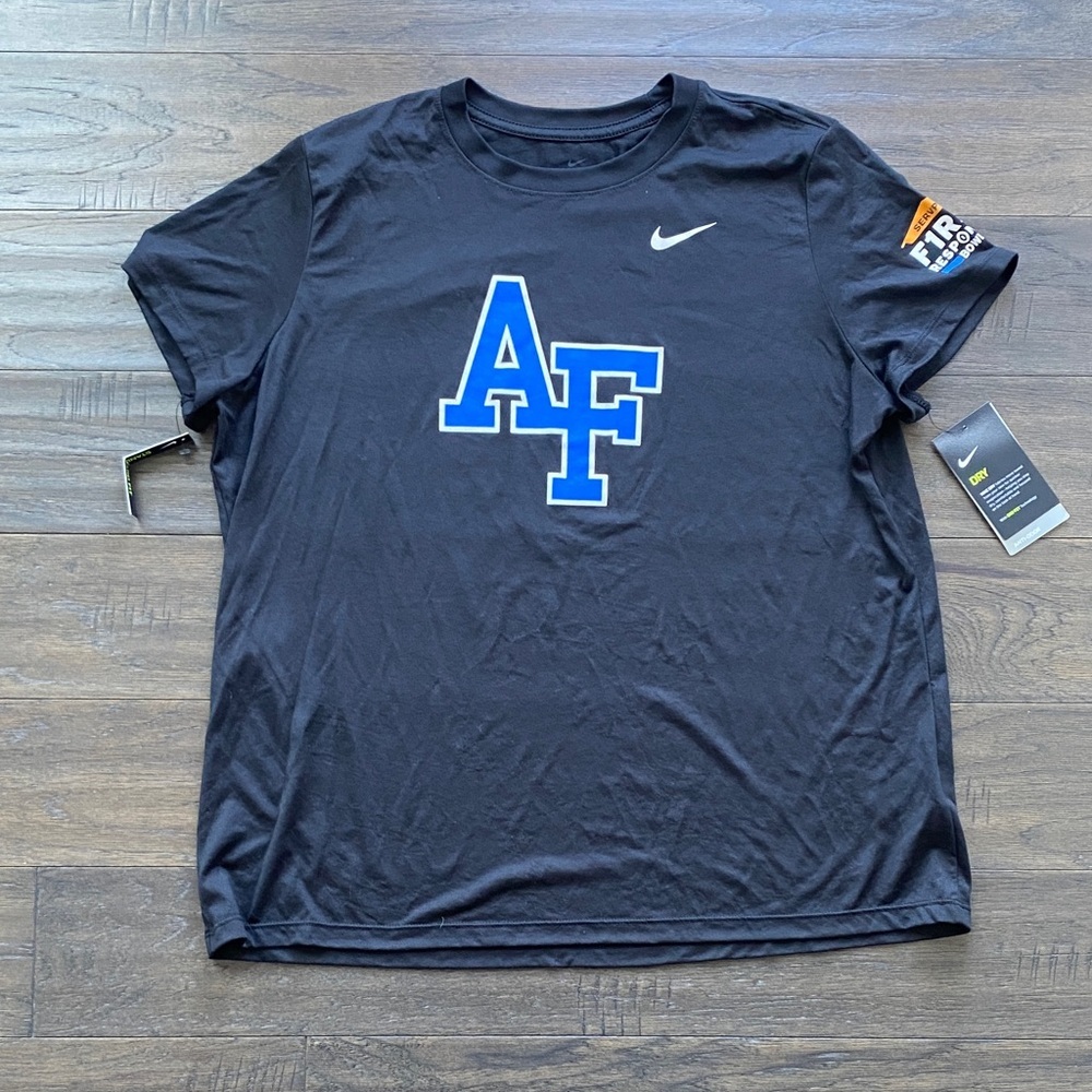 Nike Air Force T Shirt Womens Sz XXL Black Logo First Responders Bowl